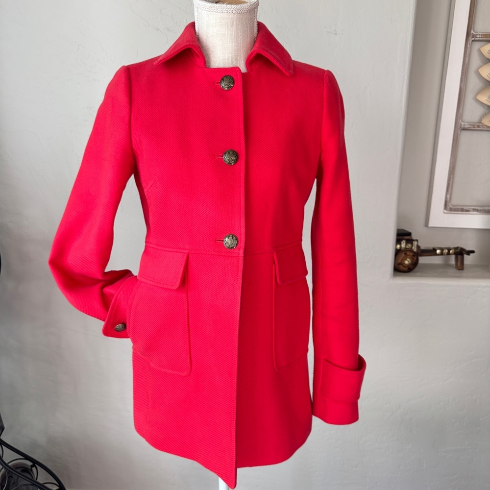 Banana Republic Jacket Womens Pink Pea Coat Winter Coat‎ Size XS